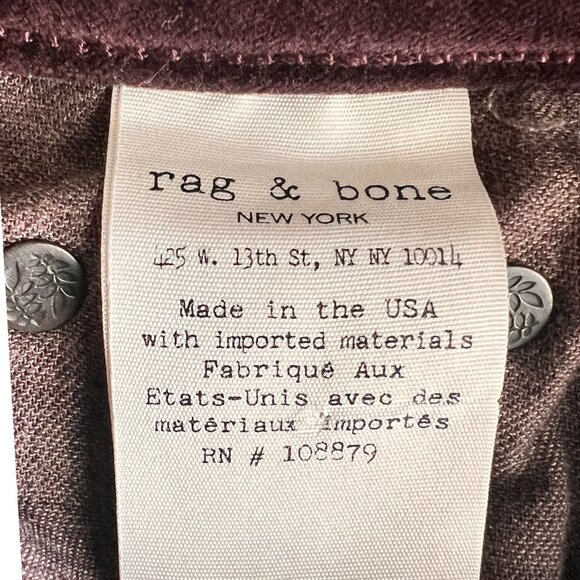 Rag & Bone Women's Suede Pants in purple, size 24. Soft and sleek - Picture 11 of 13